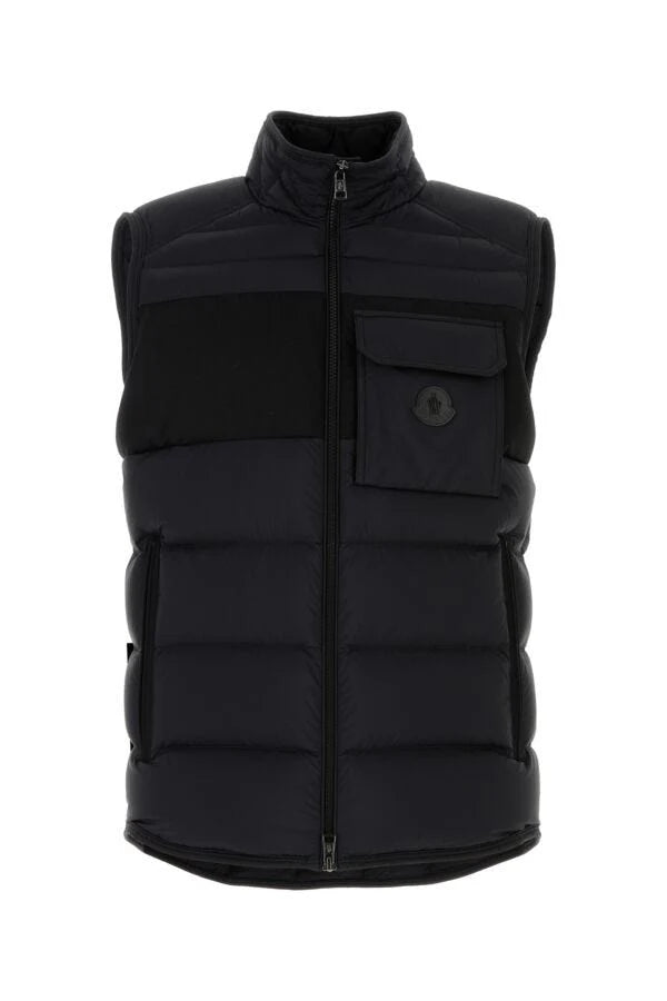 Moncler Man Black Nylon Estagnous Down Jacket