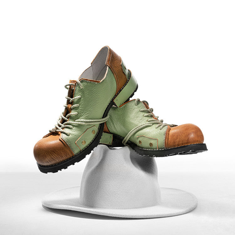 Men's And Women's Fashion Simple Leather Shoes