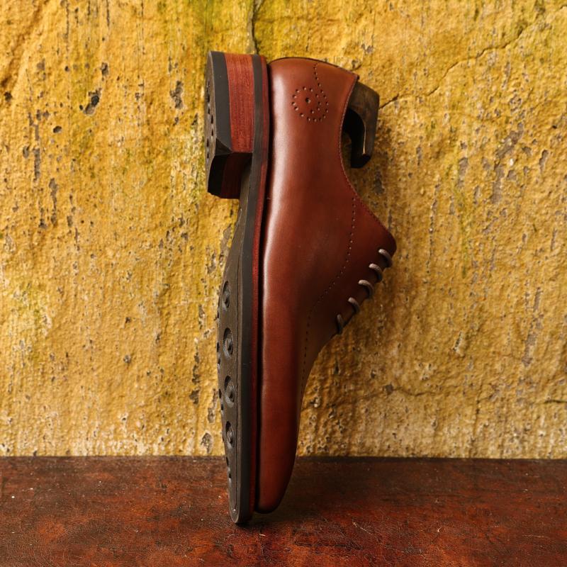 Men's Lace-Up Pointed Toe Wear Resistant Square Vintage Leather Shoes